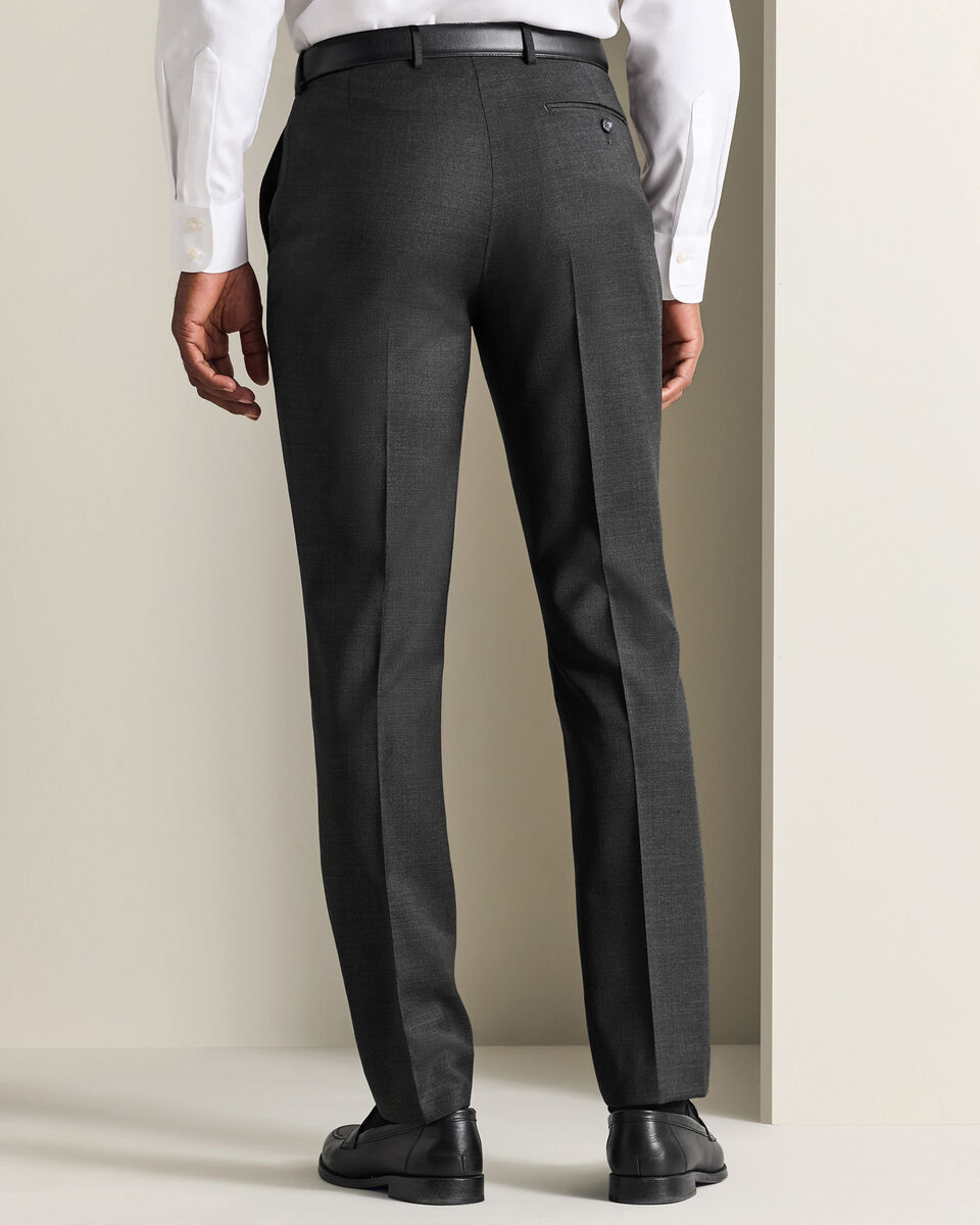 Natural Stretch Twill Suit Pants - Charcoal