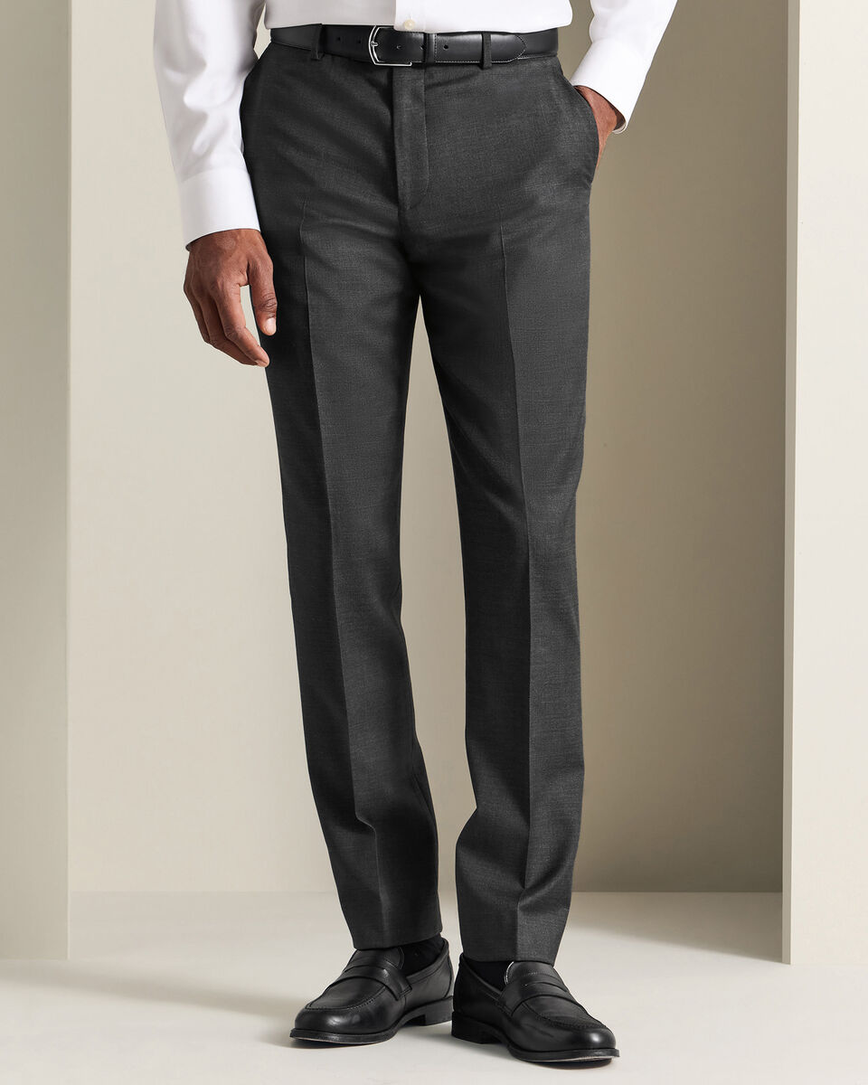 Natural Stretch Twill Suit Pants - Charcoal Main image