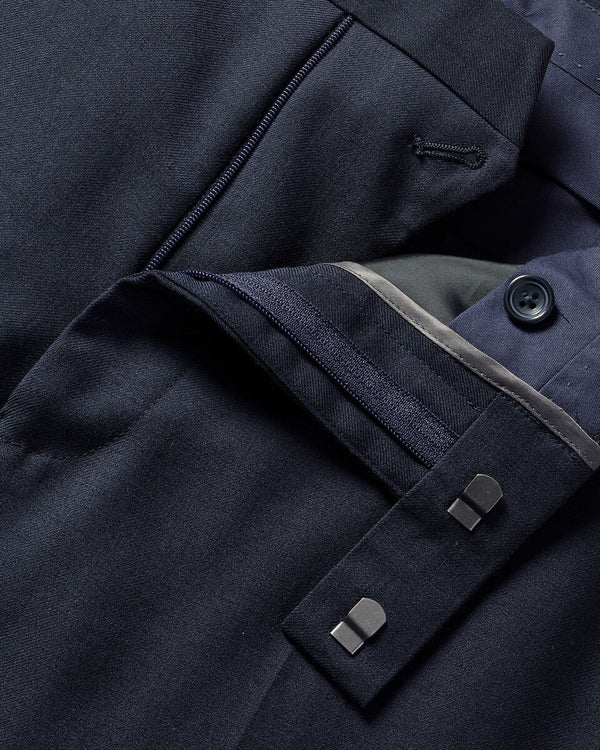 Natural Stretch Twill Suit Pants - Navy