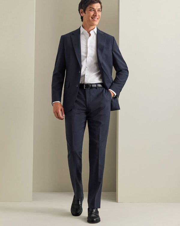 Natural Stretch Twill Suit Pants - Navy