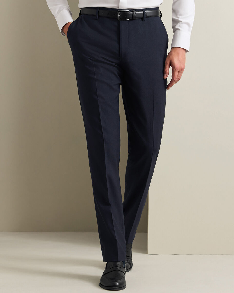 Natural Stretch Twill Suit Pants - Navy