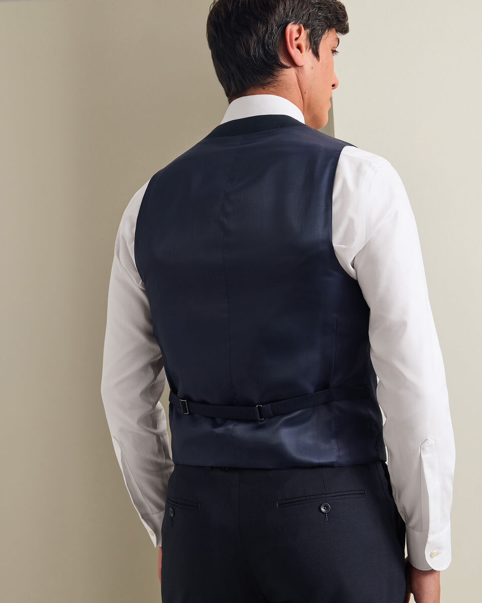 Natural Stretch Twill Vest - Navy