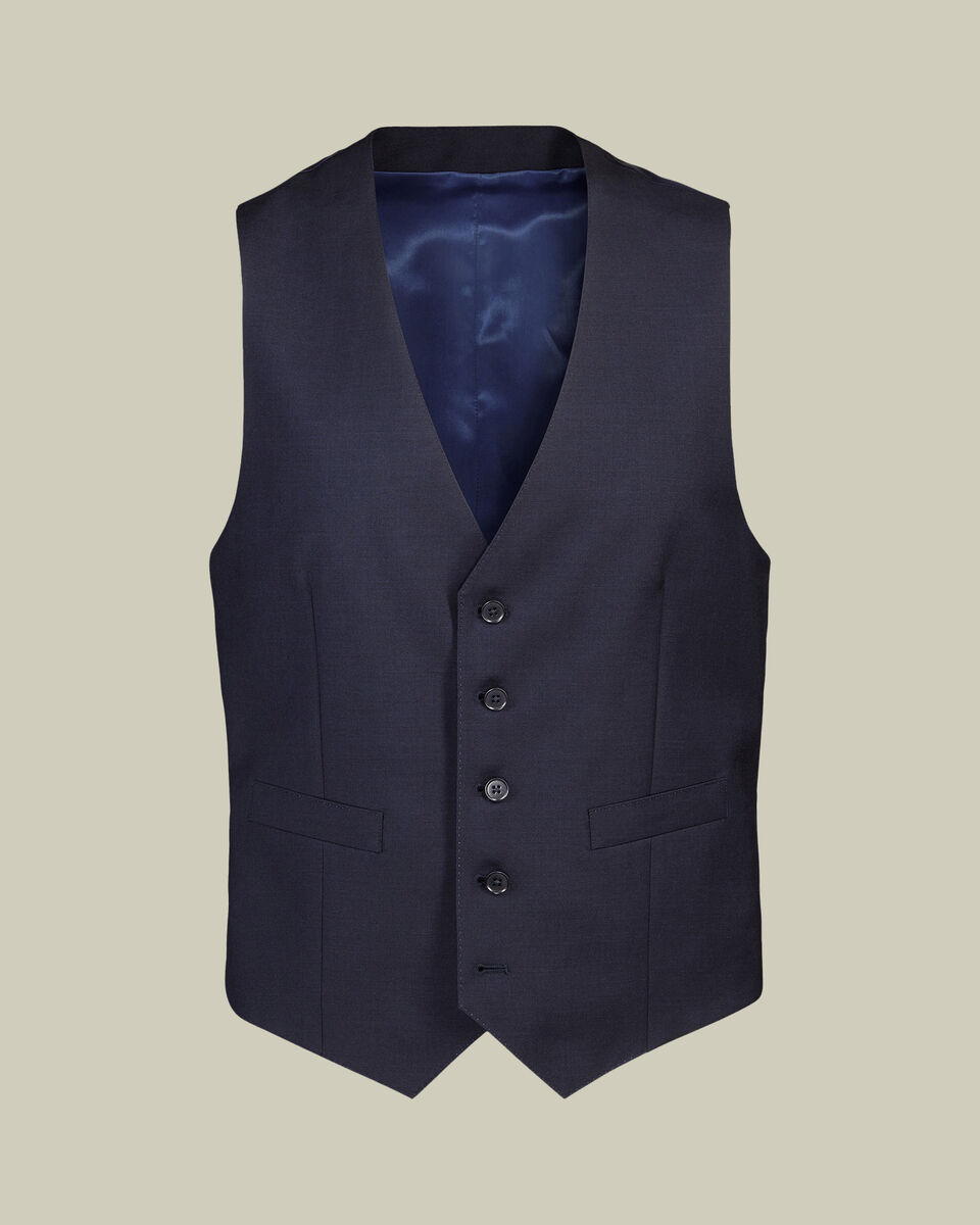 Natural Stretch Twill Vest - Navy Main image