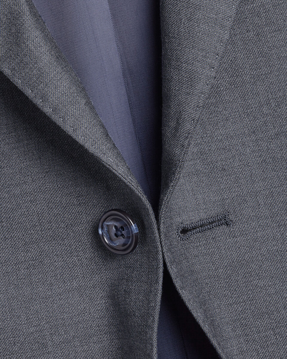Natural Stretch Twill Suit Jacket - Airforce Blue