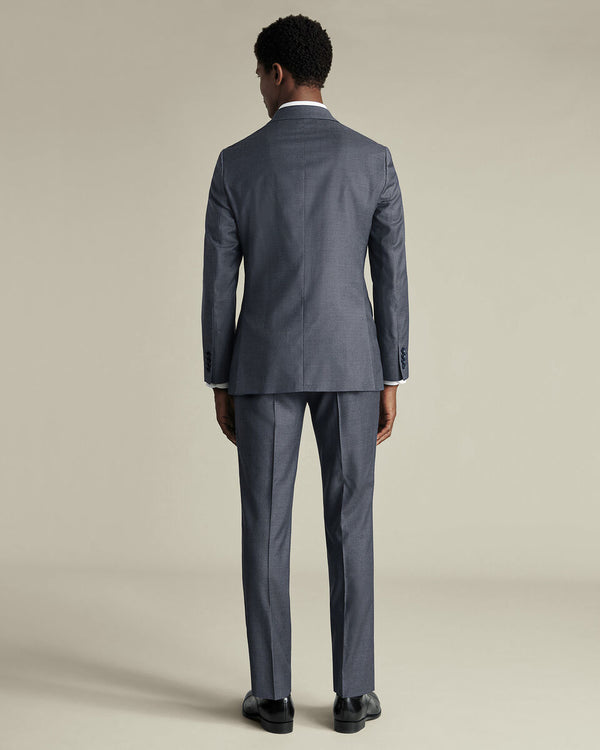 Natural Stretch Twill Suit Jacket - Airforce Blue