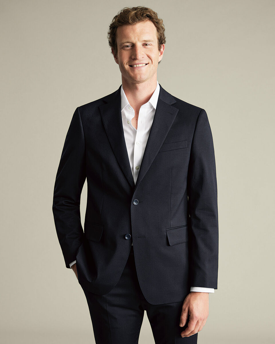 Suit Jacket - Navy Stripe