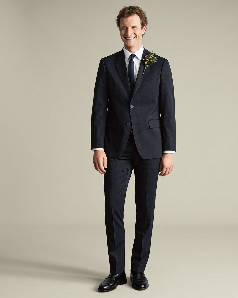 Suit Jacket - Navy Stripe