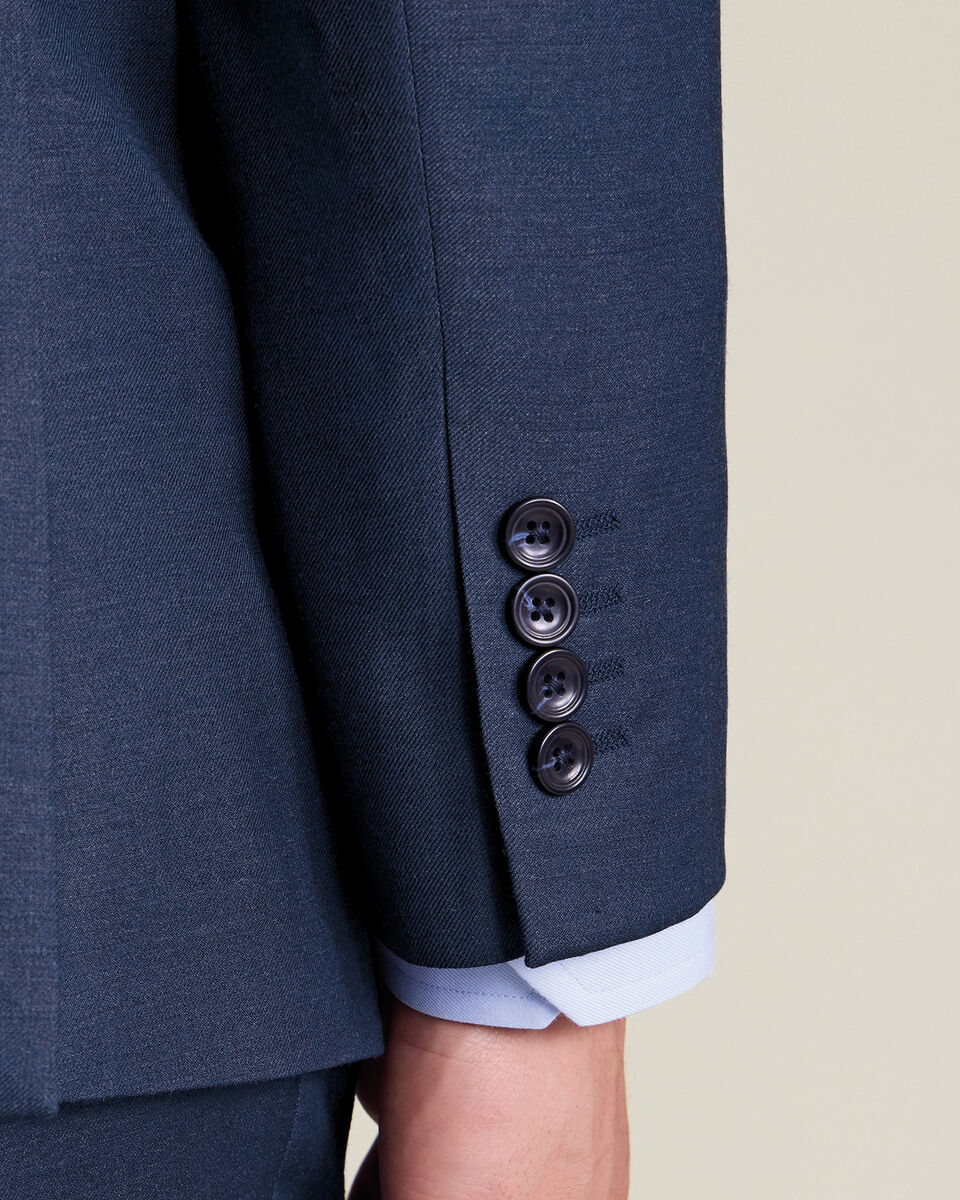 Natural Stretch Twill Suit Jacket - Royal Blue