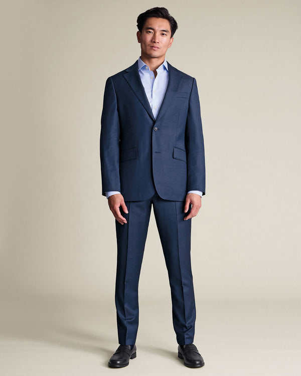 Natural Stretch Twill Suit Jacket - Royal Blue