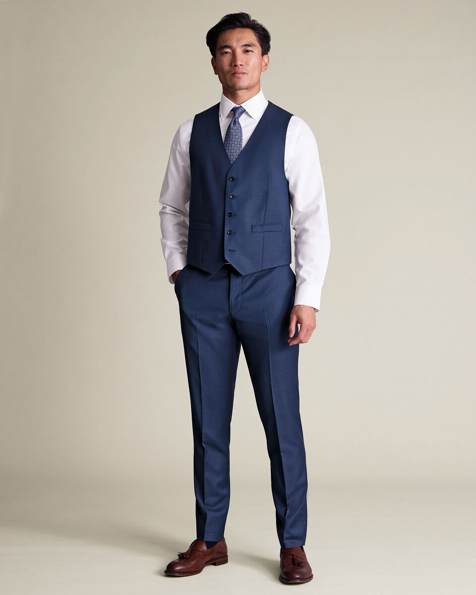 Natural Stretch Twill Vest - Royal Blue