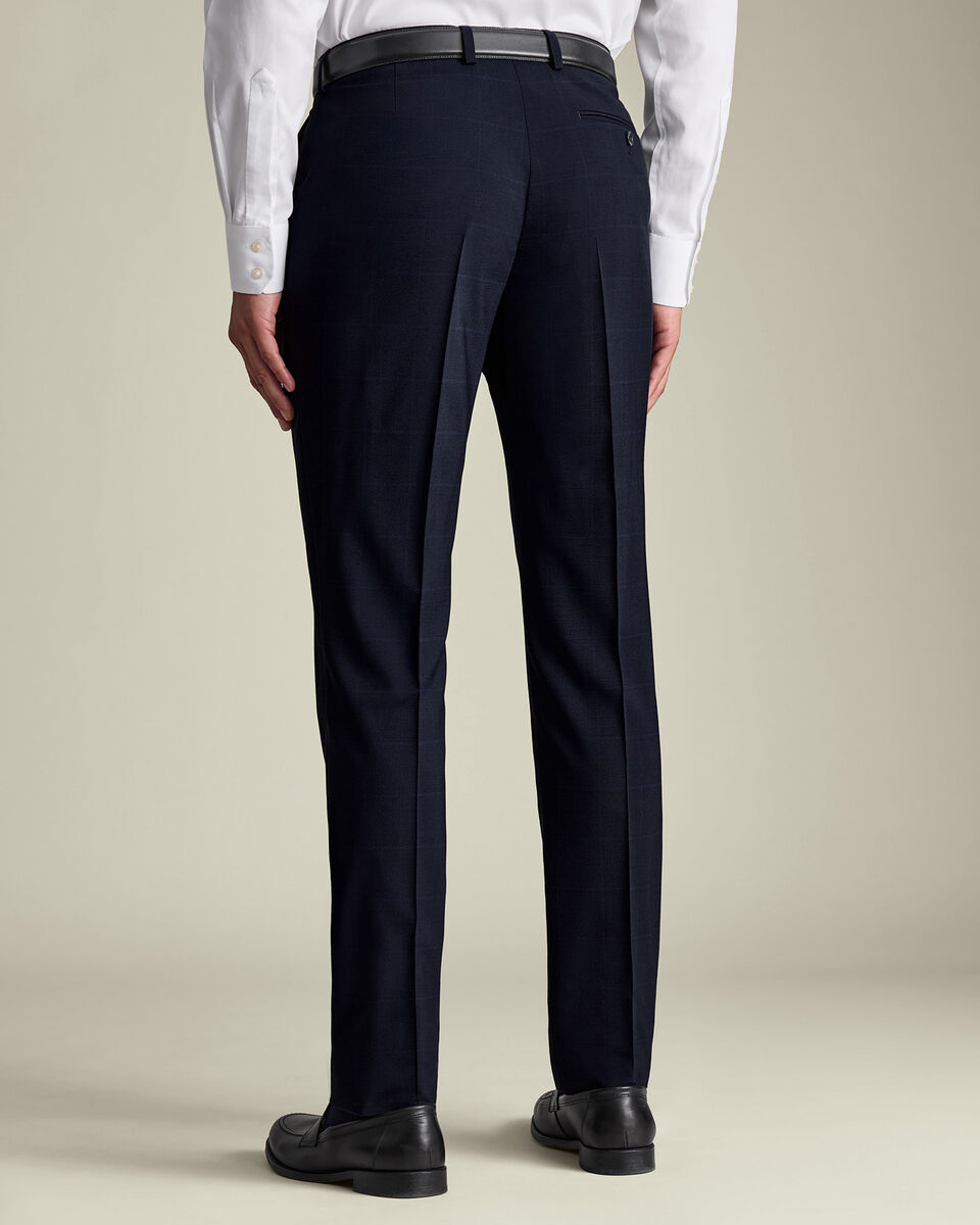 Check Suit Pants - Navy Secondary image