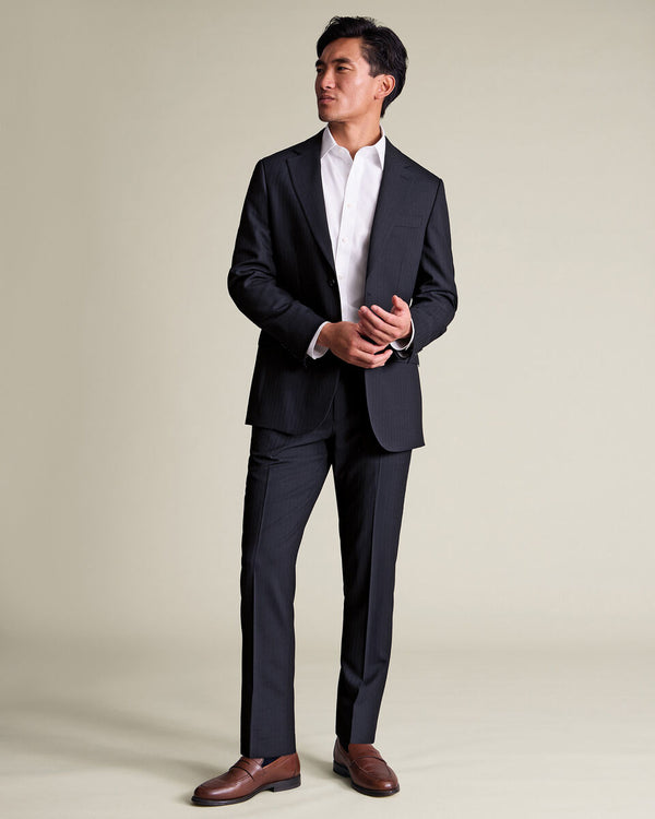 Stripe Suit Jacket - French Navy