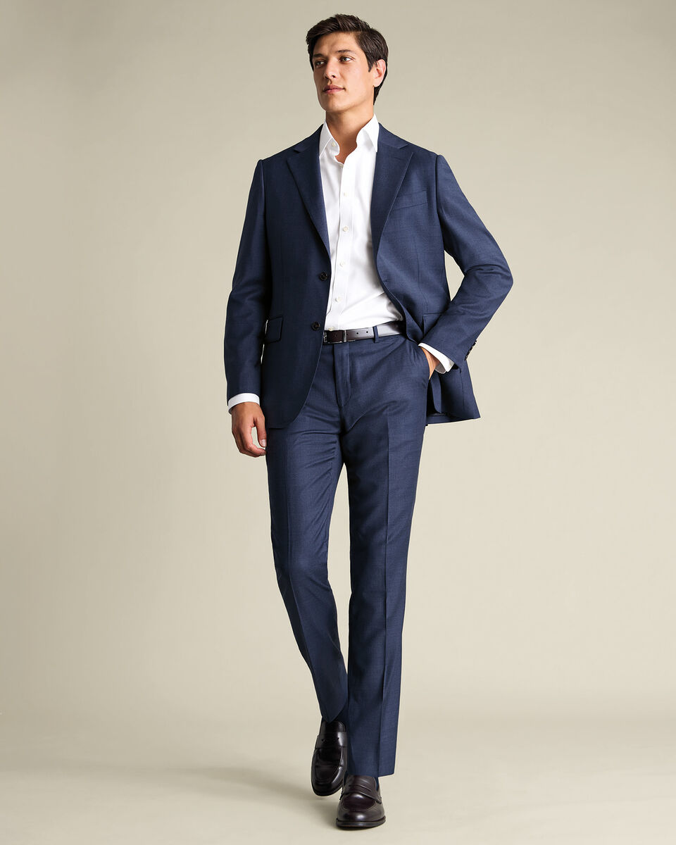 Natural Stretch Twill Suit Jacket – Indigo Blue