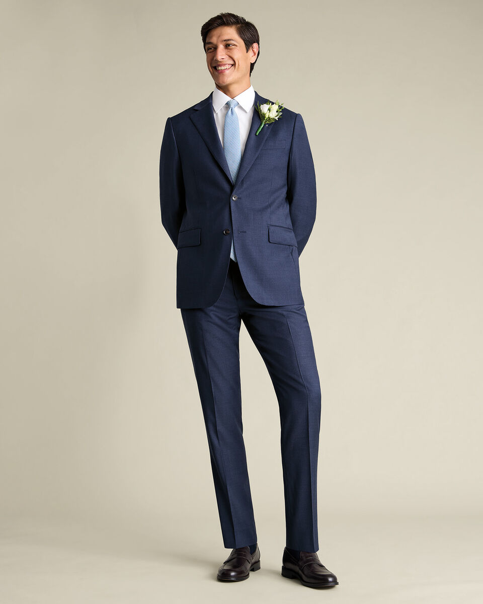 Natural Stretch Twill Suit Jacket – Indigo Blue