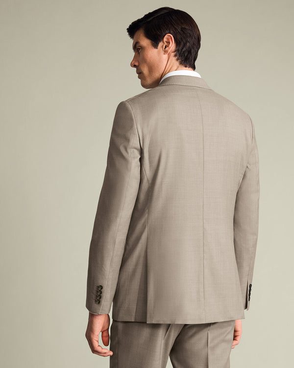 Natural Stretch Twill Suit Jacket – Taupe