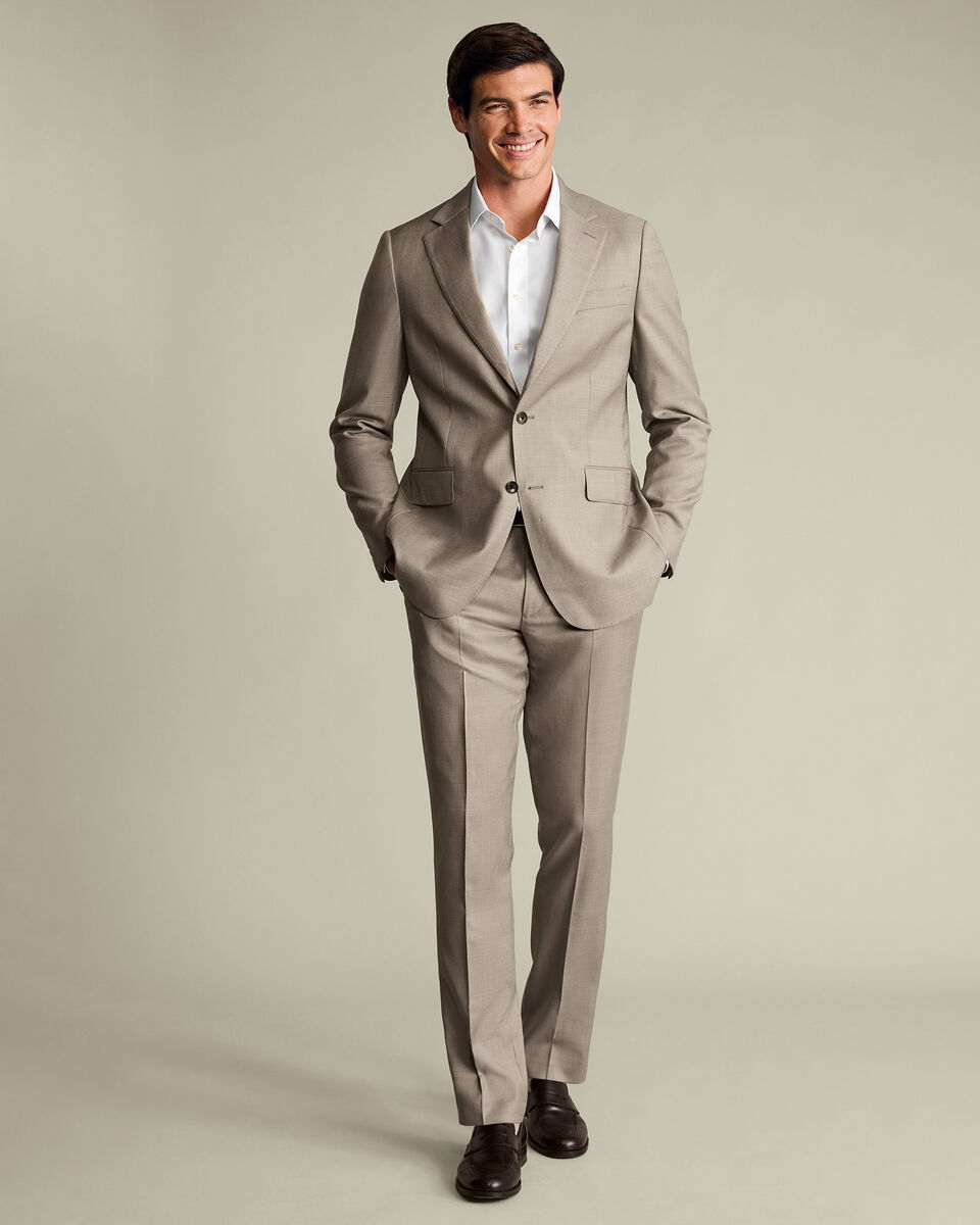 Natural Stretch Twill Suit Jacket – Taupe