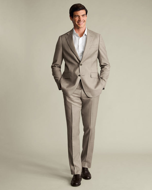 Natural Stretch Twill Suit Jacket – Taupe
