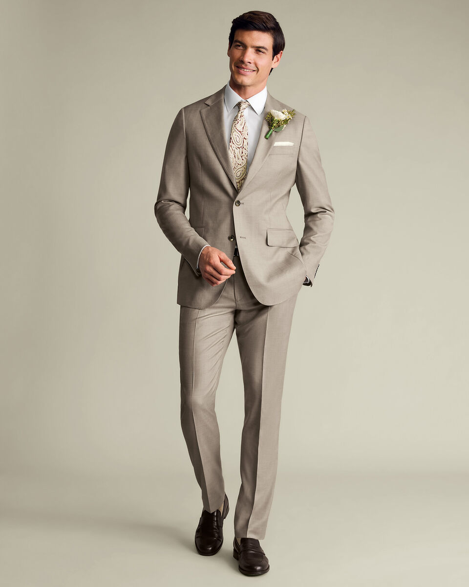 Natural Stretch Twill Suit Jacket – Taupe