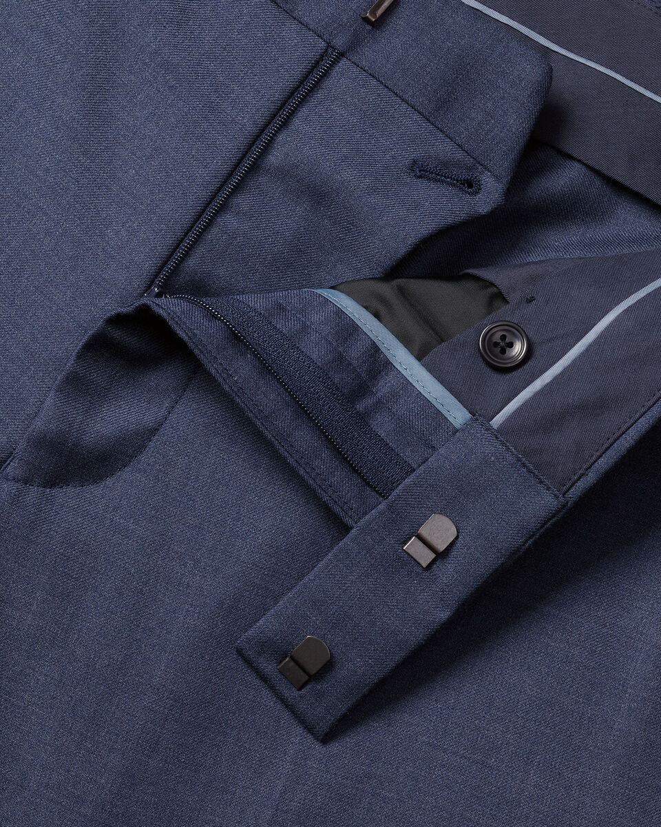 Natural Stretch Twill Suit Pants – Indigo Blue