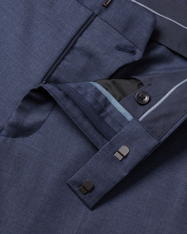 Natural Stretch Twill Suit Pants – Indigo Blue