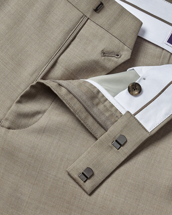 Natural Stretch Twill Suit Pants – Taupe