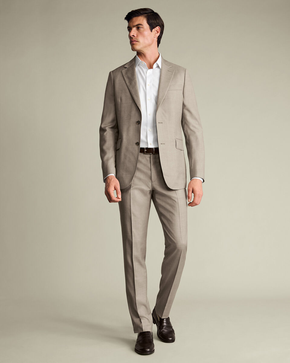 Natural Stretch Twill Suit Pants – Taupe