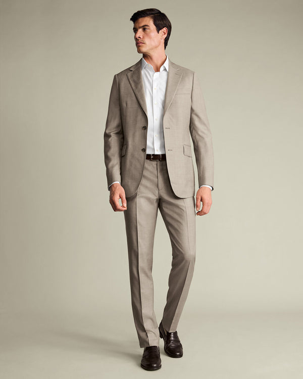 Natural Stretch Twill Suit Pants – Taupe