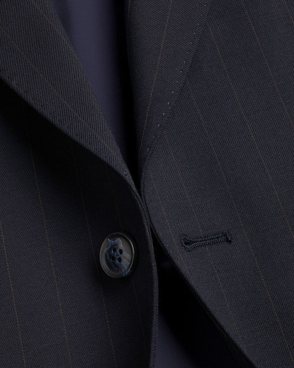 Stripe Suit Jacket - Dark Navy