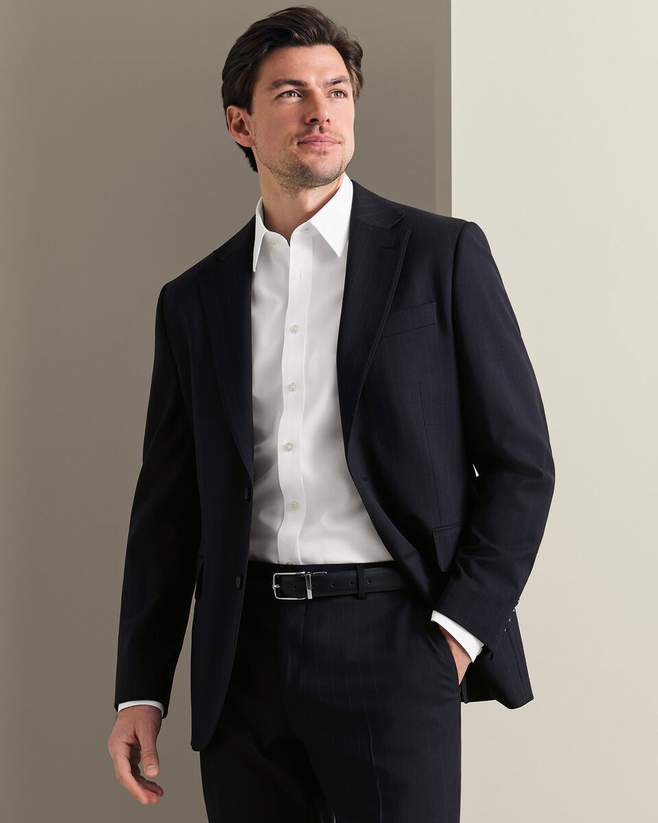 Stripe Suit Jacket - Dark Navy Main image