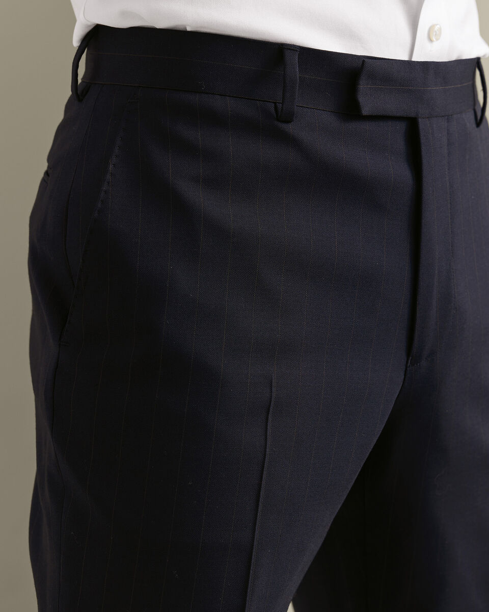 Stripe Suit Pants - Dark Navy