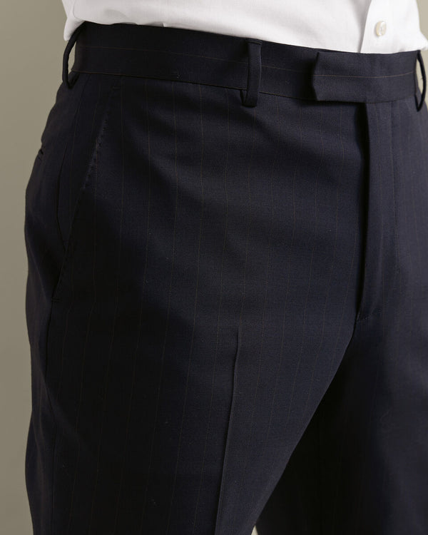 Stripe Suit Pants - Dark Navy