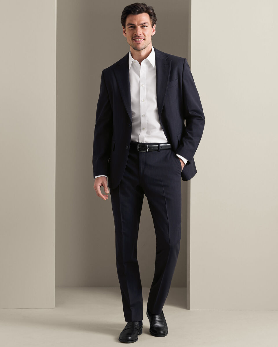 Stripe Suit Pants - Dark Navy