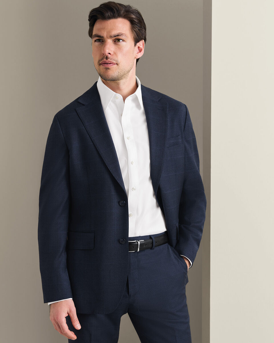 Check Suit Jacket - Indigo Blue Main image