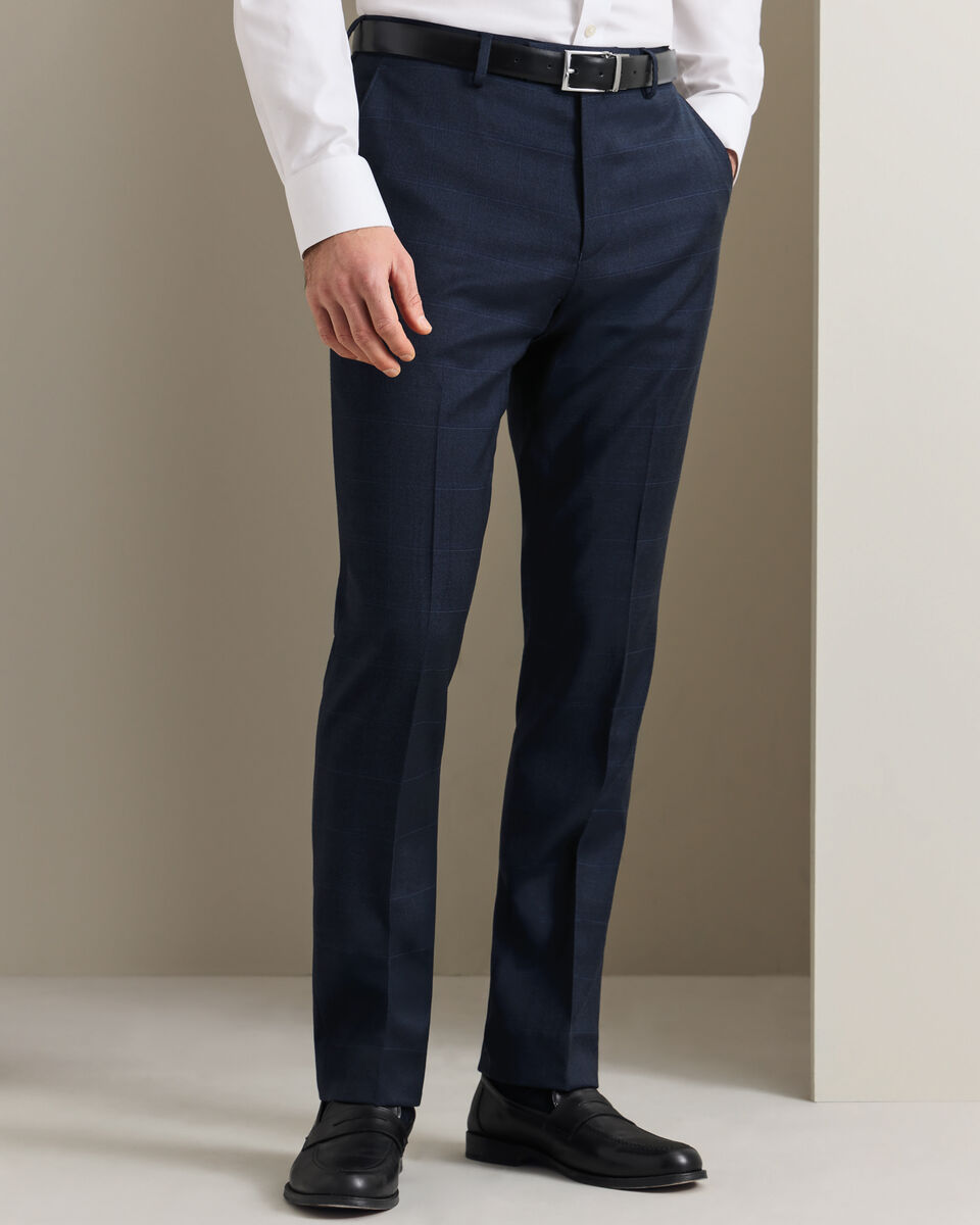 Check Suit Pants - Indigo Blue Main image