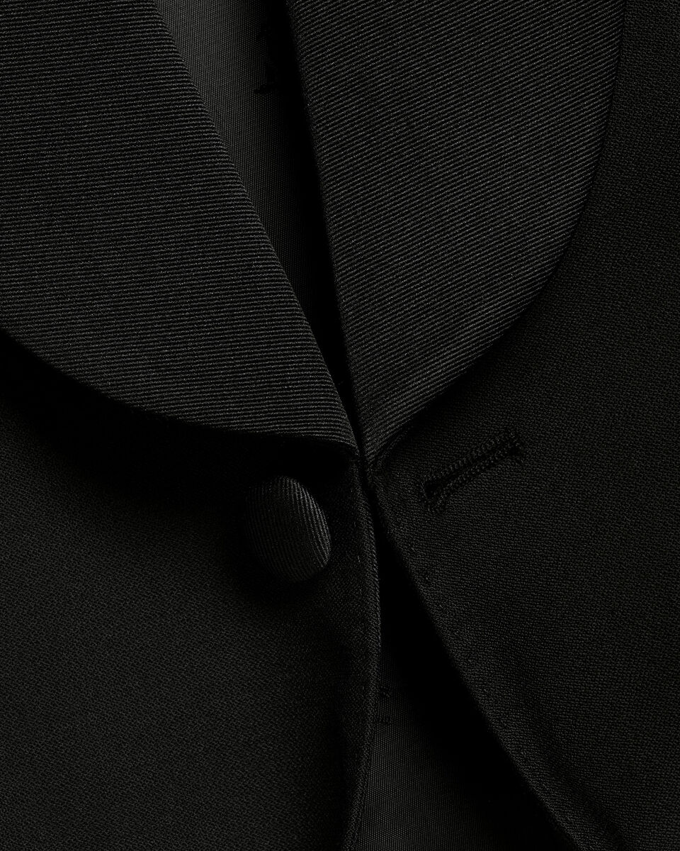 Shawl Lapel Tuxedo Jacket - Black