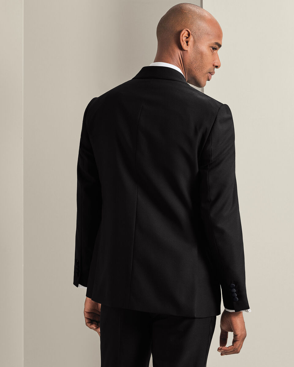 Shawl Lapel Tuxedo Jacket - Black