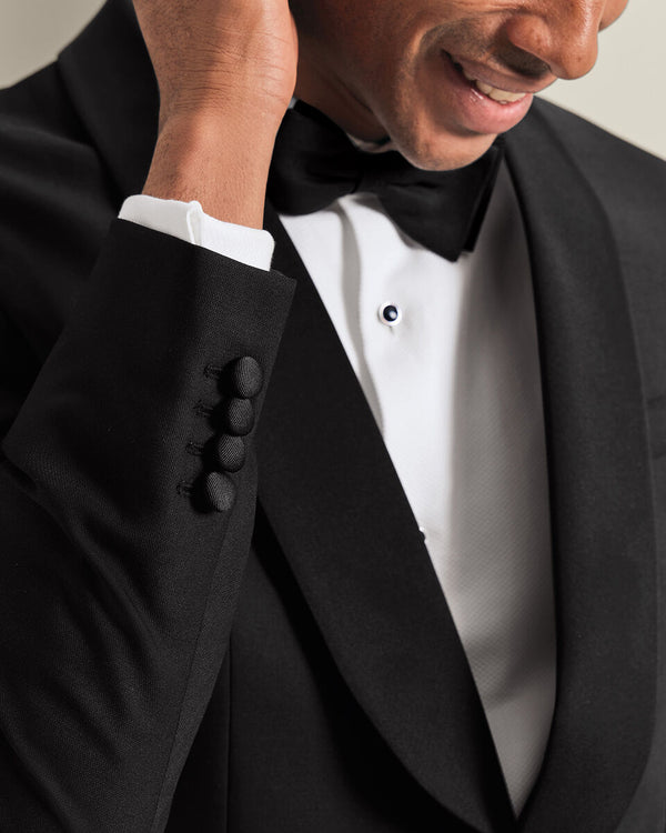 Shawl Lapel Tuxedo Jacket - Black