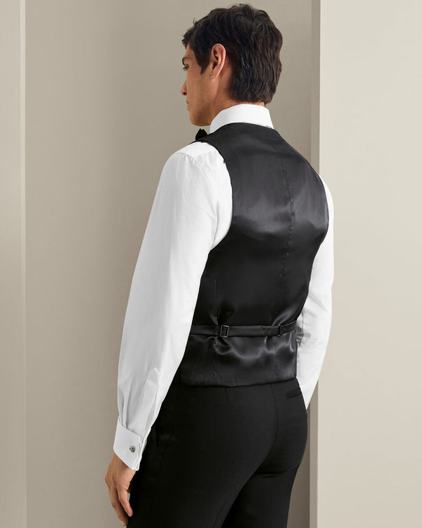 Tuxedo Double Breasted Vest - Black