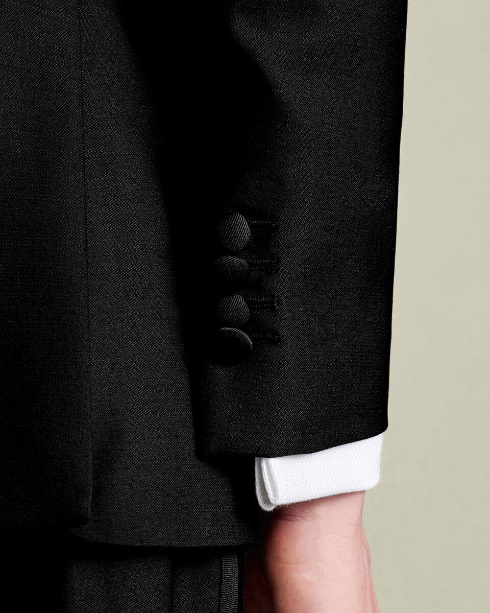 Peak Lapel Tuxedo Jacket - Black