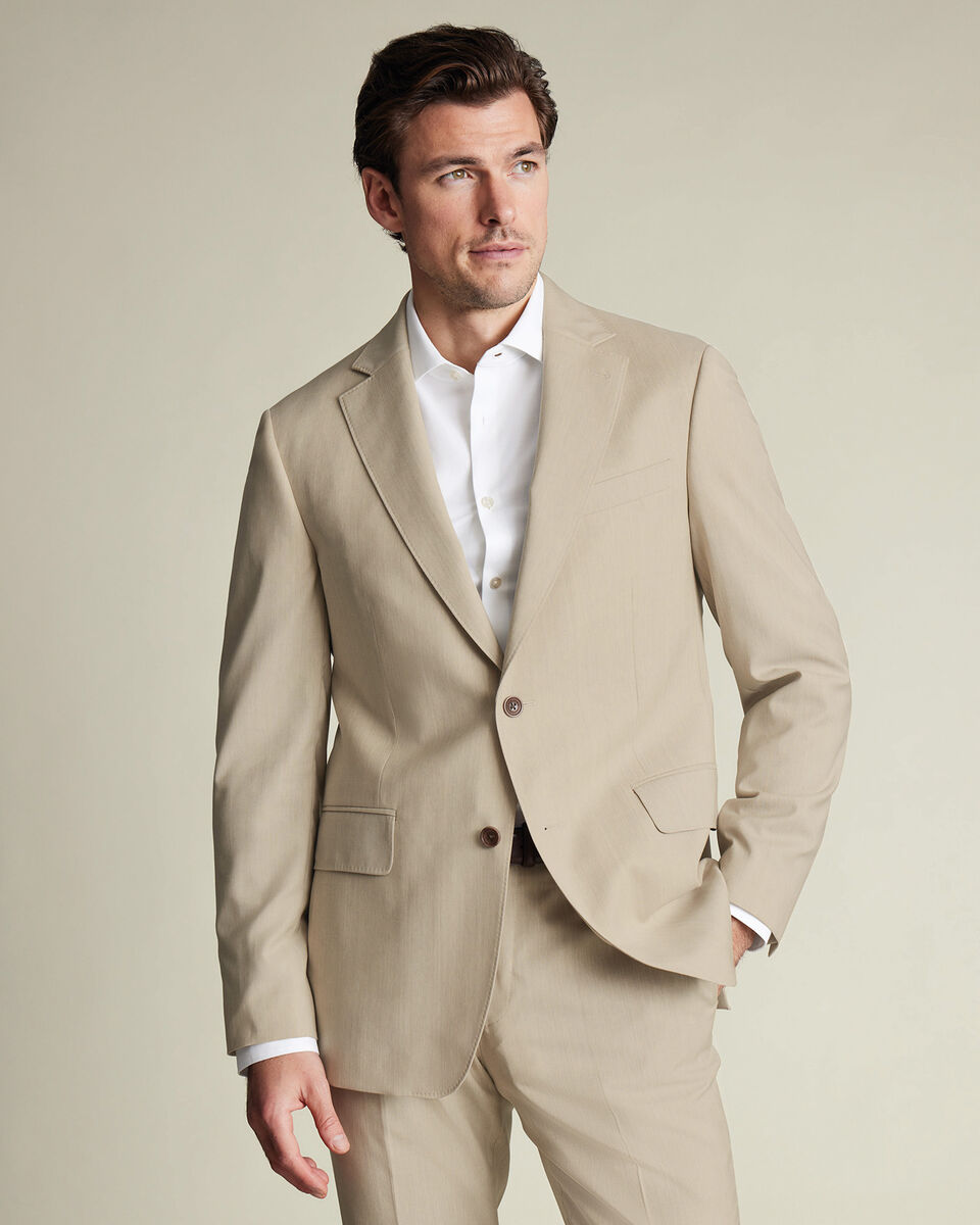 Italian Suit Jacket - Stone Main image
