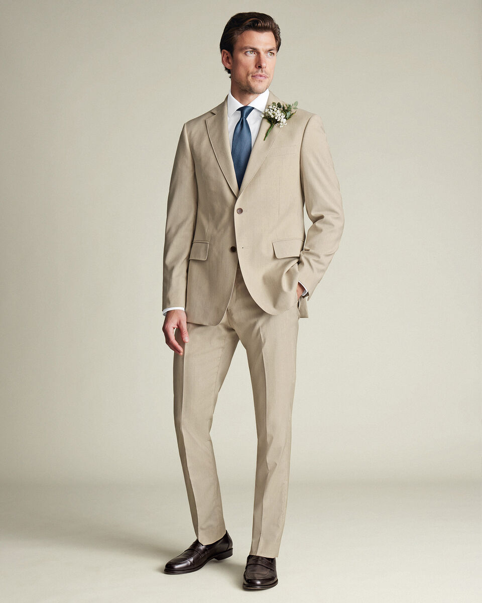 Italian Suit Jacket - Stone