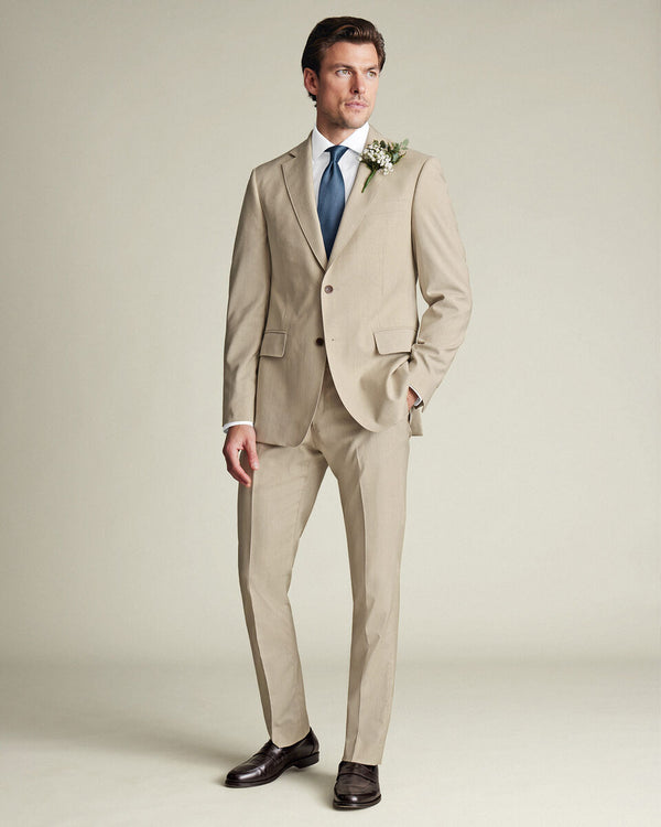 Italian Suit Jacket - Stone