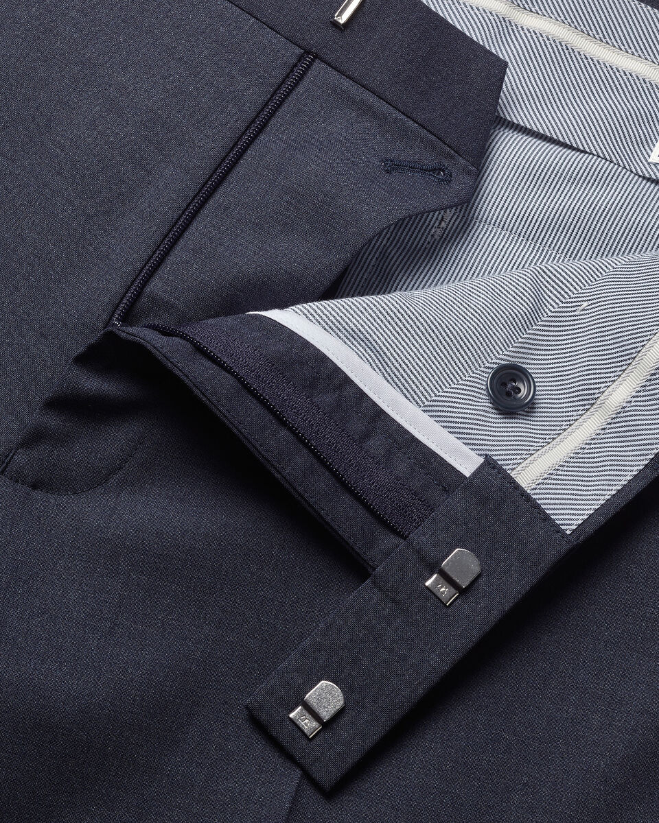 Italian Suit Pants - Steel Blue