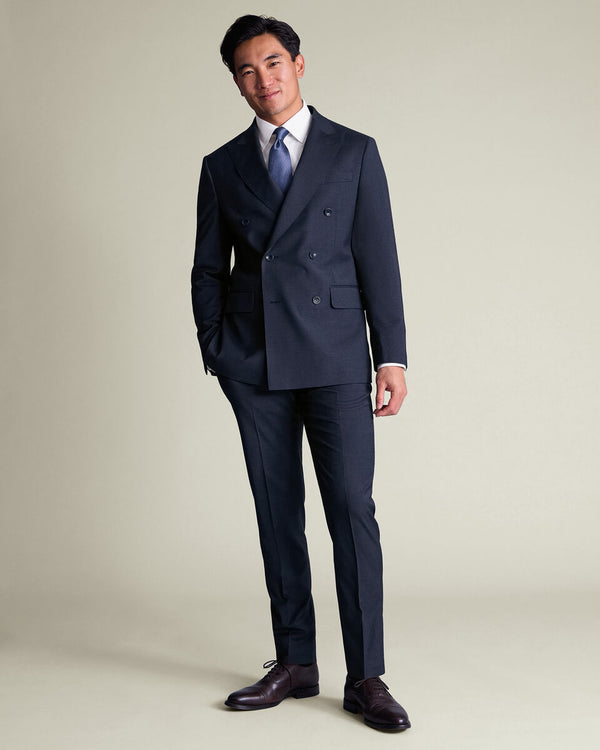 Italian Suit Pants - Steel Blue