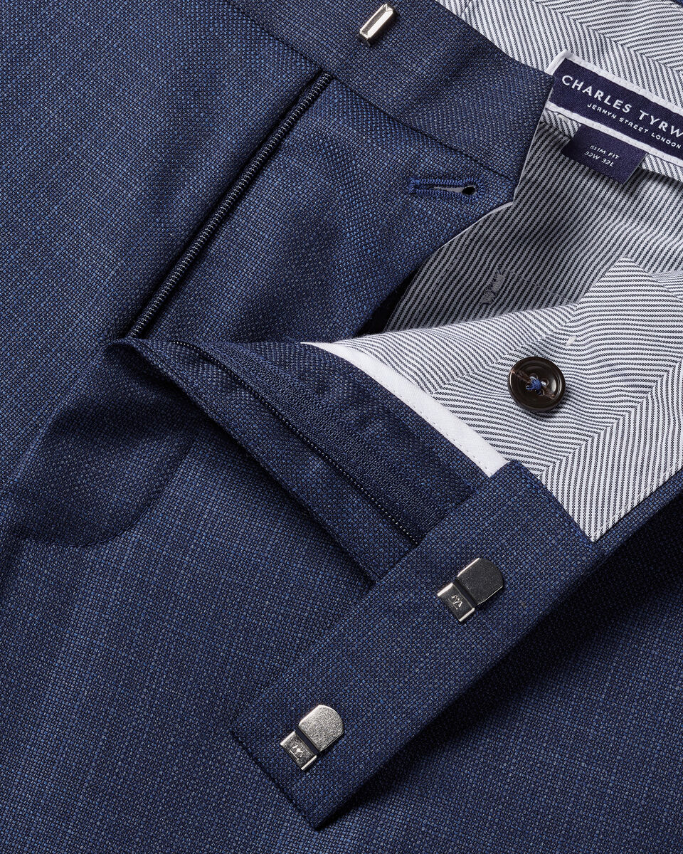 Italian Luxury Suit Pants - Royal Blue