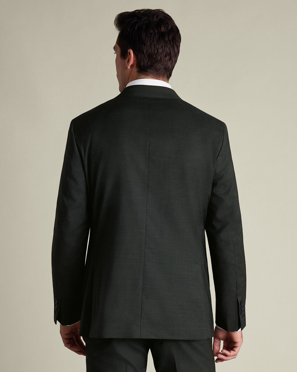 Italian Puppytooth Suit Jacket - Forest Green