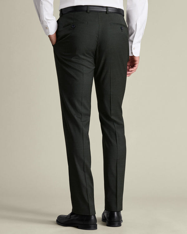 Italian Puppytooth Suit Pants - Forest Green
