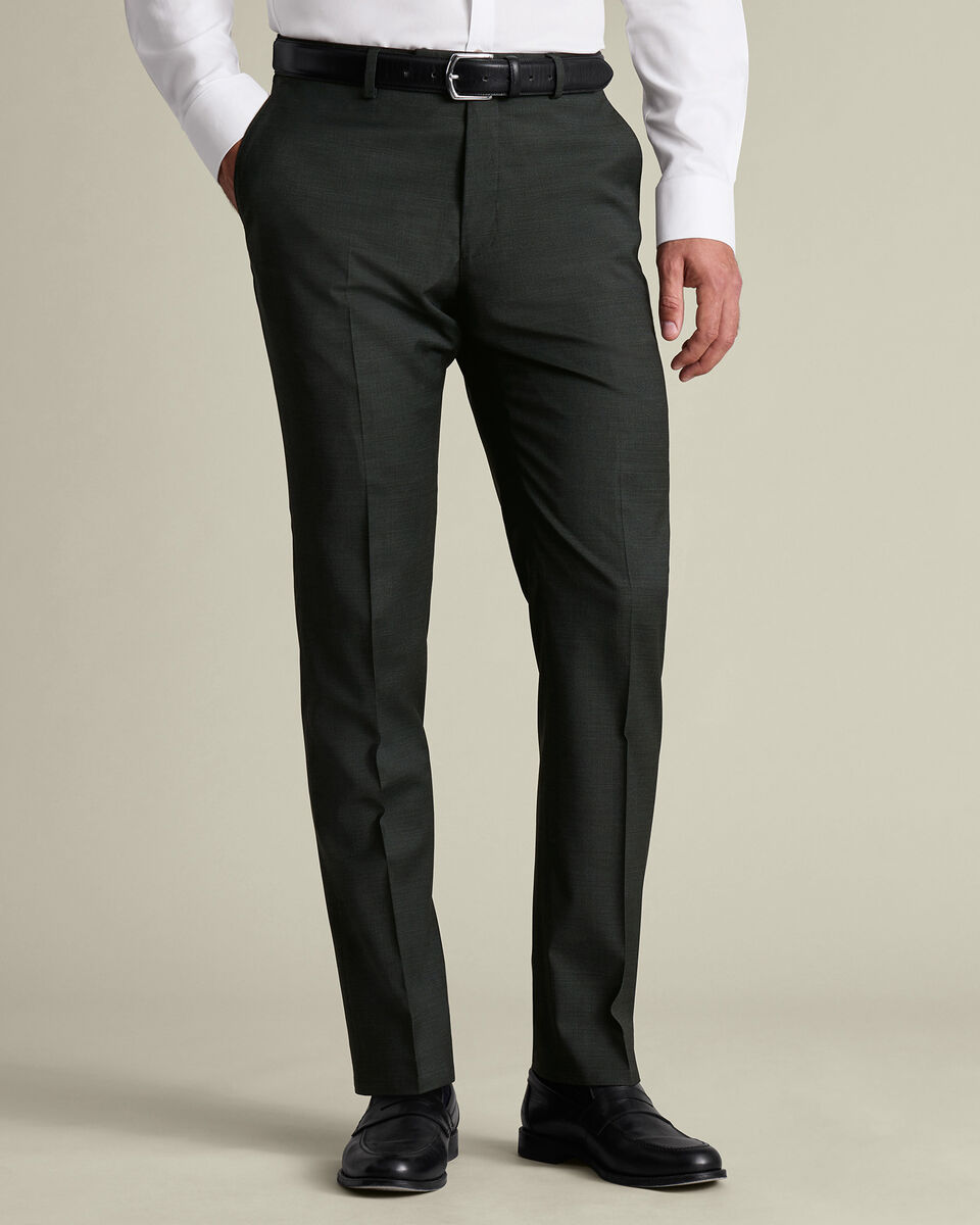 Italian Puppytooth Suit Pants - Forest Green Main image