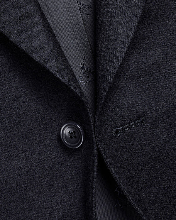 Italian Flannel Suit Jacket - Navy