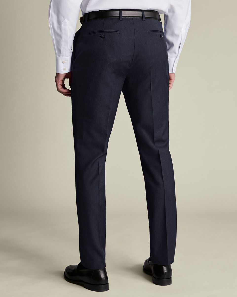 Italian Flannel Suit Pants - Navy Secondary image